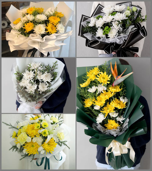 山东聊城莘县莘亭街道白事花束代送